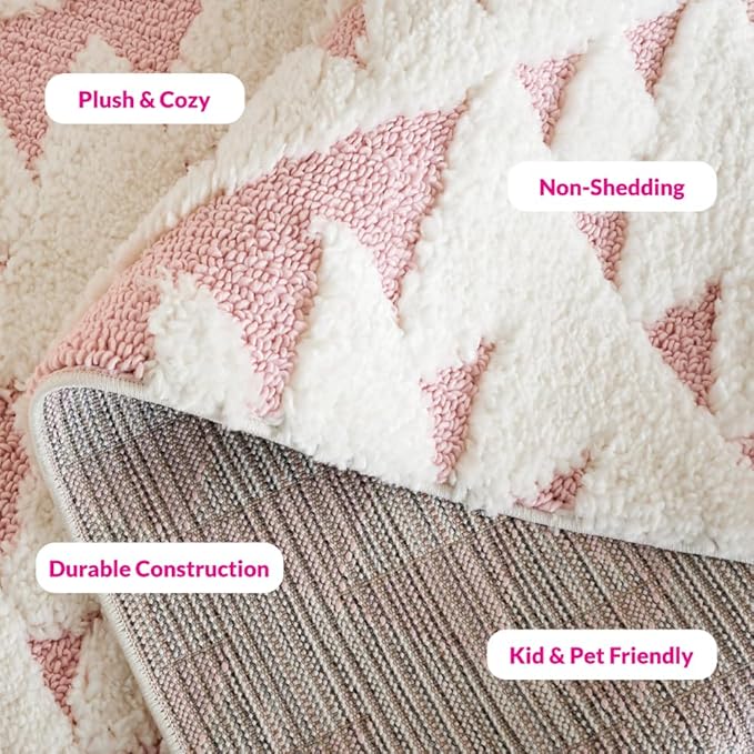 SAFAVIEH Area Rug 8x10 - Moroccan Tassel Shag Collection - Large - Blue & Ivory, Boho Design, Non-Shedding & Easy Cleaning, Plush Pile, Ideal for Living Room, Bedroom, Dining Space (MTS688M)