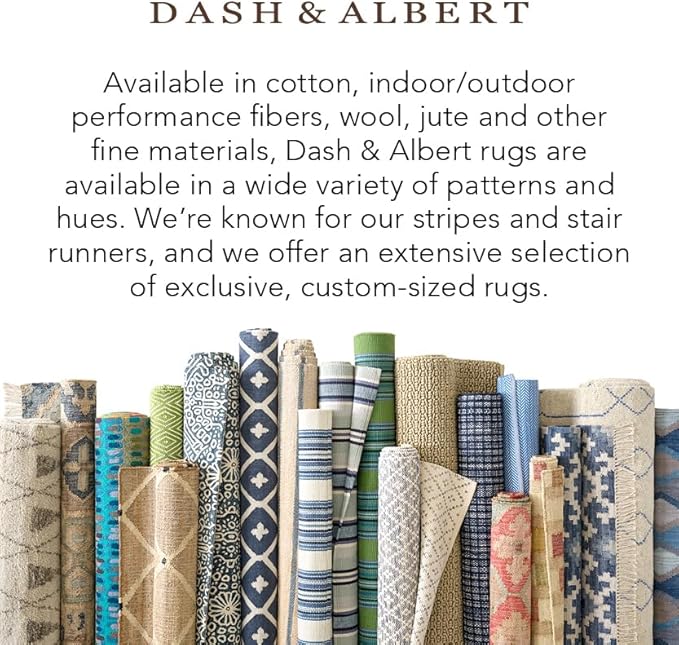 Dash & Albert Cady Stripe Multi Machine Washable Rug, 8 X 10 Feet, Multicolored Stripe Pattern - Premium Luxury Hotel Quality Soft Breathable Hypoallergenic Machine Washable Easy Care All Season