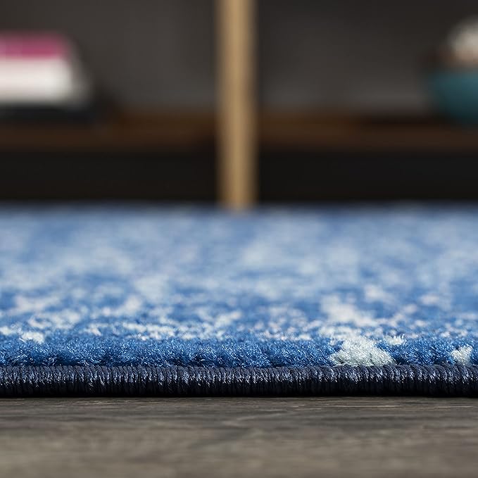 JONATHAN Y Bohemian Ferro Filigree Blue Runner Rug, 2x8, Vintage, Casual, Transitional, Easy-Cleaning for Living Room, Bedroom, Kitchen, Pet Friendly, Non-Shedding (BMF108B-28)