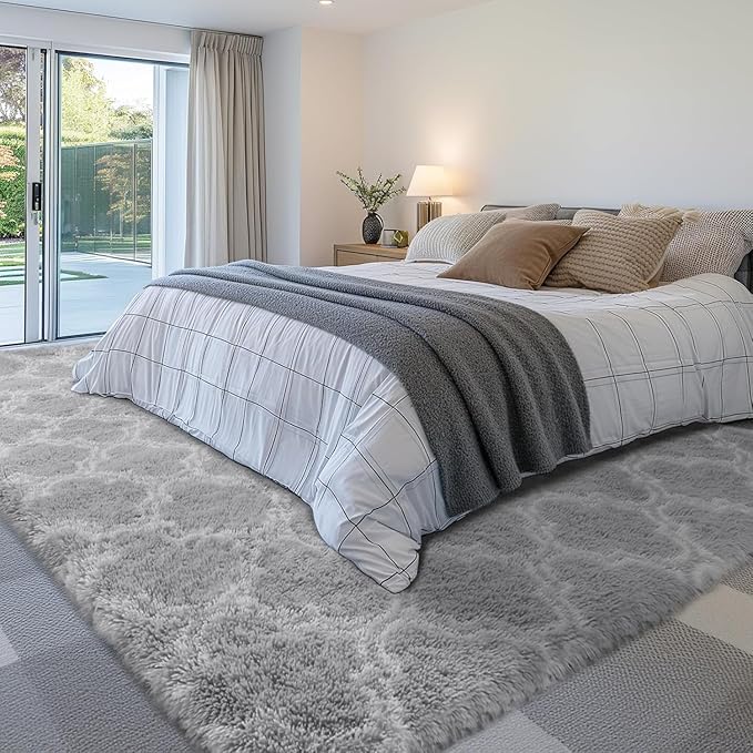 Sour Lemon Area Rugs 9x12 Living Room, Large Area Rug Shag Shaggy Carpet Soft Plush Furry Bedside Rug, Machine Washable Area Rugs for Bedroom Kids Girls Boys Home Decor Anti Slip