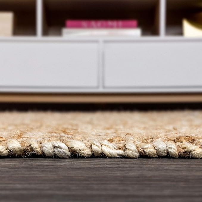 JONATHAN Y Hira Hand Woven Diamond Chunky Jute Natural Runner Rug, 2x10, Bohemian, Transitional, Easy-Cleaning for Living Room, Bedroom, Kitchen, Pet Friendly, Non-Shedding (NFR100A-210)