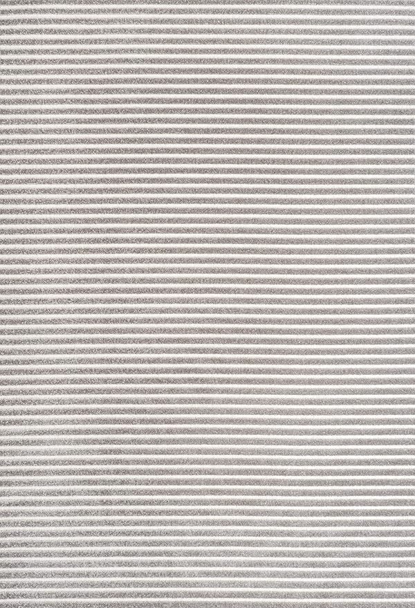 JONATHAN Y Aarhus High-Low Striped Indoor/Outdoor Area Rug 8x10, Gray/Ivory, Minimalist Geometric, Classic, Farmhouse, Cottage, Minimalist, Bedroom, Kitchen, Living Room, Non Shedding (SCN102D-8)