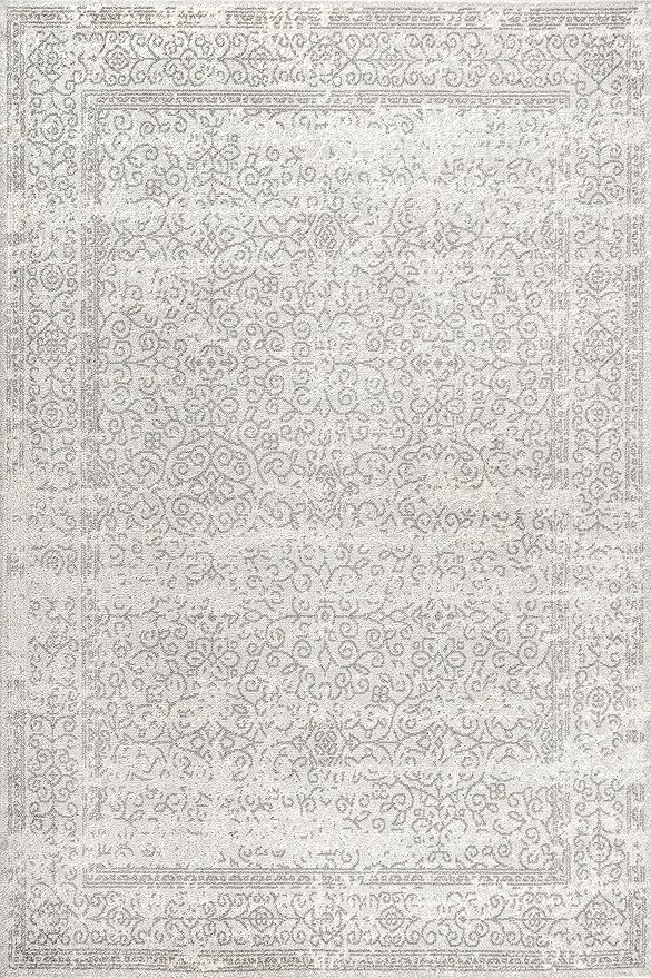 JONATHAN Y Bohemian Ferro Filigree Gray/Dark Gray Indoor Area Rug, 3x5, Vintage, Casual, Transitional, Easy-Cleaning for Living Room, Bedroom, Kitchen, Pet Friendly, Non-Shedding (BMF108D-3)