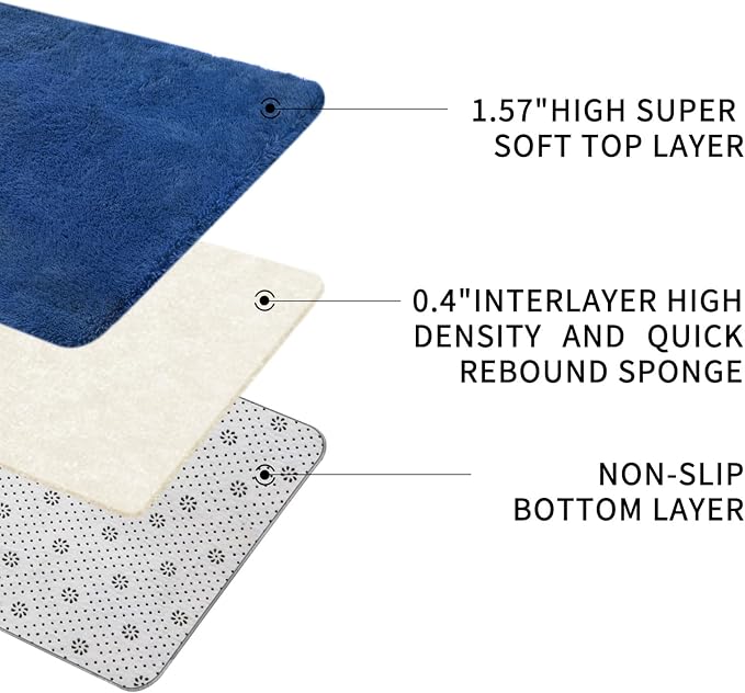 Sour Lemon Area Rugs 9x12 Living Room, Large Area Rug Shag Shaggy Carpet Soft Plush Furry Bedside Rug, Machine Washable Area Rugs for Bedroom Kids Girls Boys Home Decor Anti Slip