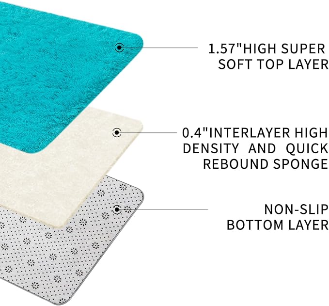 Sour Lemon Area Rugs 9x12 Living Room, Large Area Rug Shag Shaggy Carpet Soft Plush Furry Bedside Rug, Machine Washable Area Rugs for Bedroom Kids Girls Boys Home Decor Anti Slip