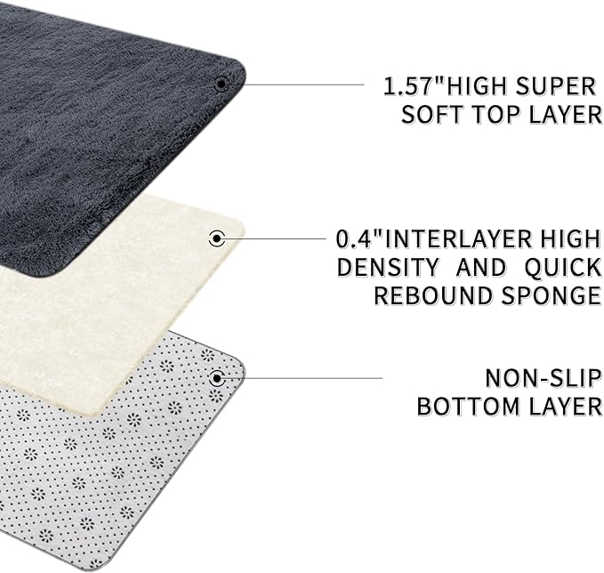 Sour Lemon 10x14 Area Rugs for Bedroom, Fluffy Rugs for Living Room, Large Area Rug Shag Shaggy Carpet Soft Plush Furry Bedside Rug, Machine Washable Area Rugs for Kids Girls Boys Home Decor Anti Slip