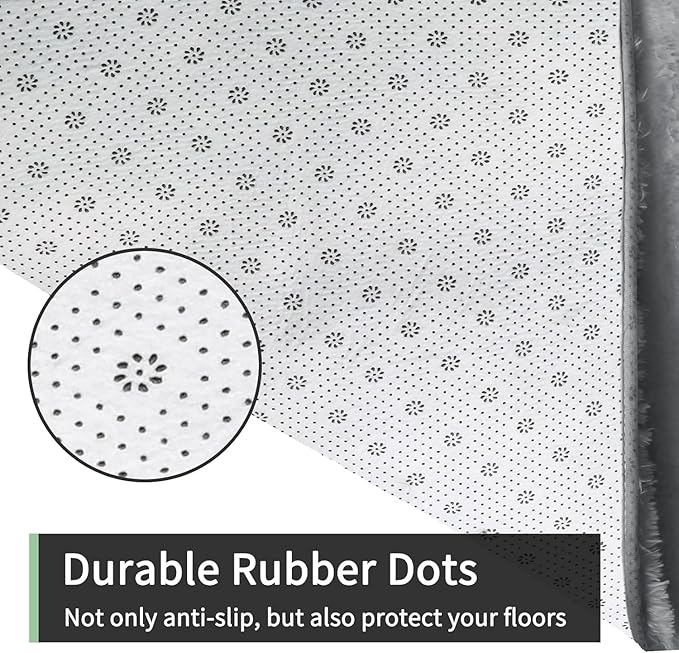 Sour Lemon 10x14 Area Rugs for Bedroom, Fluffy Rugs for Living Room, Large Area Rug Shag Shaggy Carpet Soft Plush Furry Bedside Rug, Machine Washable Area Rugs for Kids Girls Boys Home Decor Anti Slip