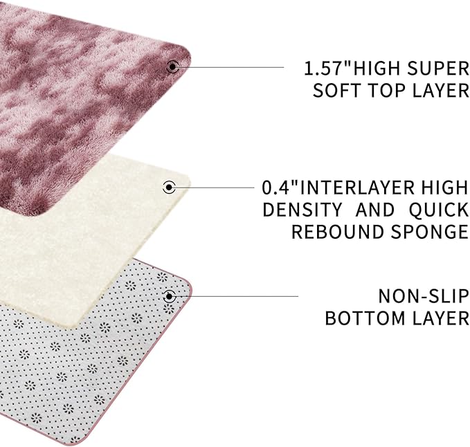 Sour Lemon 8x10 Area Rugs for Bedroom, Living Room Fluffy Rug, Large Area Rug Shag Shaggy Carpet Soft Plush Furry Bedside Rugs, Machine Washable Area Rugs for Kids Girls Boys Home Decor Anti Slip