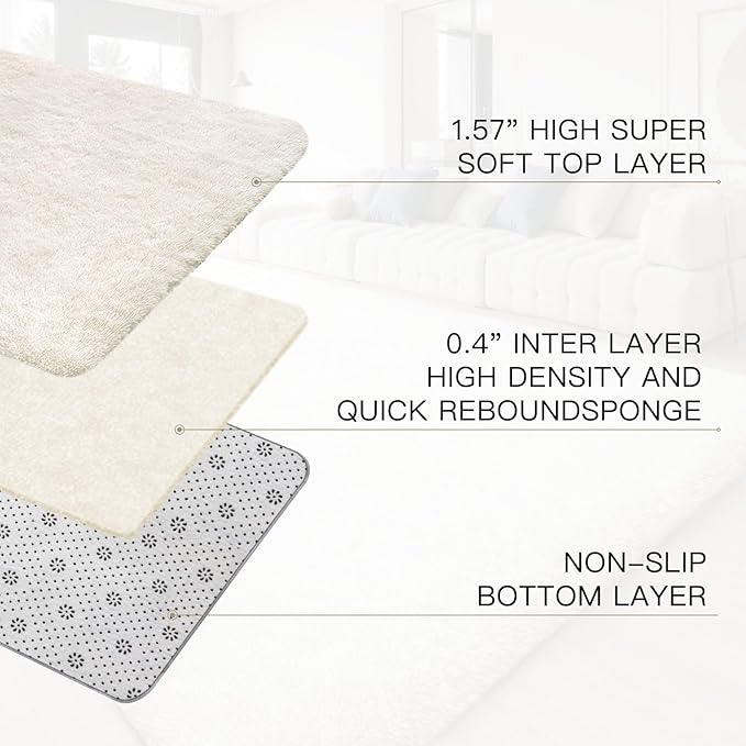 Sour Lemon Area Rugs 9x12 Living Room, Large Area Rug Shag Shaggy Carpet Soft Plush Furry Bedside Rug, Machine Washable Area Rugs for Bedroom Kids Girls Boys Home Decor Anti Slip