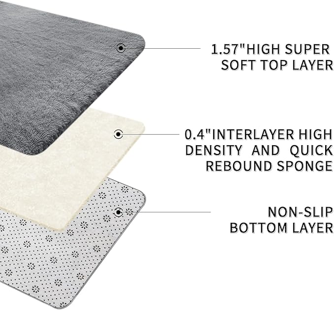 Sour Lemon 10x14 Area Rugs for Bedroom, Fluffy Rugs for Living Room, Large Area Rug Shag Shaggy Carpet Soft Plush Furry Bedside Rug, Machine Washable Area Rugs for Kids Girls Boys Home Decor Anti Slip