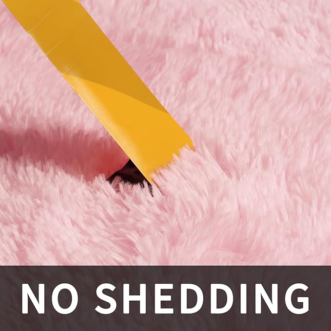 Sour Lemon 8x10 Area Rugs for Bedroom, Living Room Fluffy Rug, Large Area Rug Shag Shaggy Carpet Soft Plush Furry Bedside Rugs, Machine Washable Area Rugs for Kids Girls Boys Home Decor Anti Slip