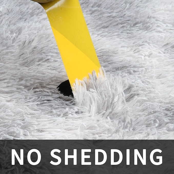 Sour Lemon 6x9 Area Rugs for Bedroom, Living Room Fluffy Rug, Large Area Rug Shag Shaggy Carpet Soft Plush Furry Bedside Rugs, Machine Washable Area Rugs for Kids Girls Boys Home Decor Anti Slip