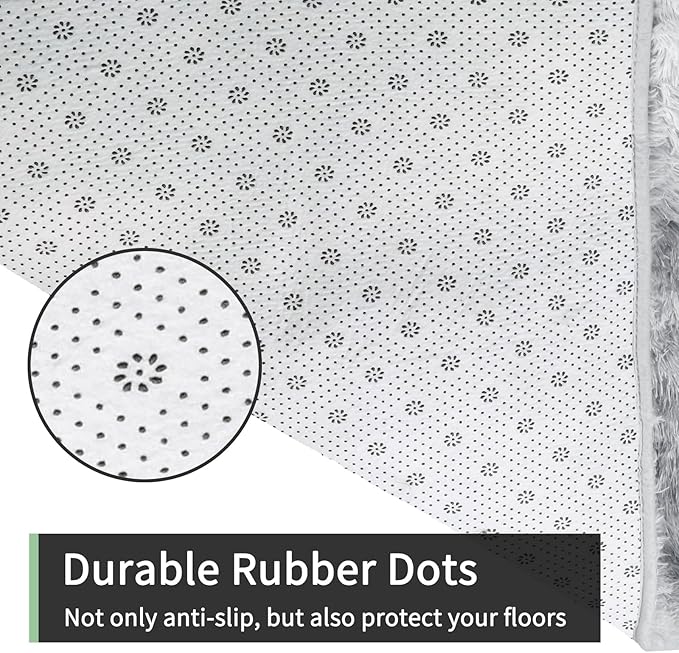 Sour Lemon 6x9 Area Rugs for Bedroom, Living Room Fluffy Rug, Large Area Rug Shag Shaggy Carpet Soft Plush Furry Bedside Rugs, Machine Washable Area Rugs for Kids Girls Boys Home Decor Anti Slip