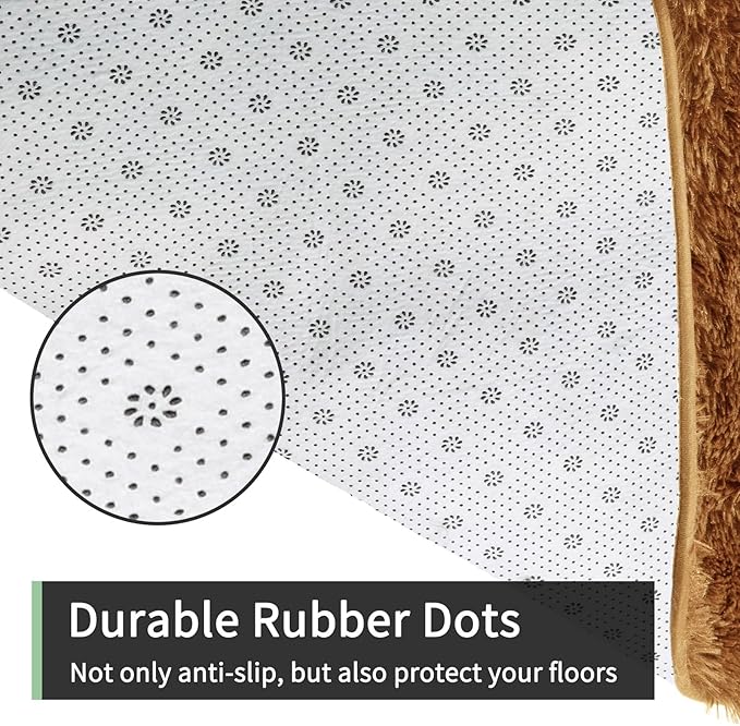 Sour Lemon 8x10 Area Rugs for Bedroom, Living Room Fluffy Rug, Large Area Rug Shag Shaggy Carpet Soft Plush Furry Bedside Rugs, Machine Washable Area Rugs for Kids Girls Boys Home Decor Anti Slip