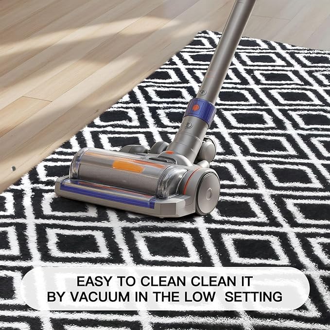 Sour Lemon 8x10 Area Rugs for Bedroom, Living Room Fluffy Rug, Large Area Rug Shag Shaggy Carpet Soft Plush Furry Bedside Rugs, Machine Washable Area Rugs for Kids Girls Boys Home Decor Anti Slip