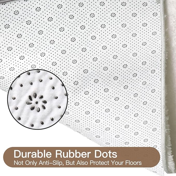 Sour Lemon Area Rugs 9x12 Living Room, Large Area Rug Shag Shaggy Carpet Soft Plush Furry Bedside Rug, Machine Washable Area Rugs for Bedroom Kids Girls Boys Home Decor Anti Slip