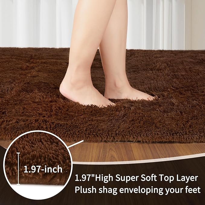 Sour Lemon Area Rugs 9x12 Living Room, Large Area Rug Shag Shaggy Carpet Soft Plush Furry Bedside Rug, Machine Washable Area Rugs for Bedroom Kids Girls Boys Home Decor Anti Slip