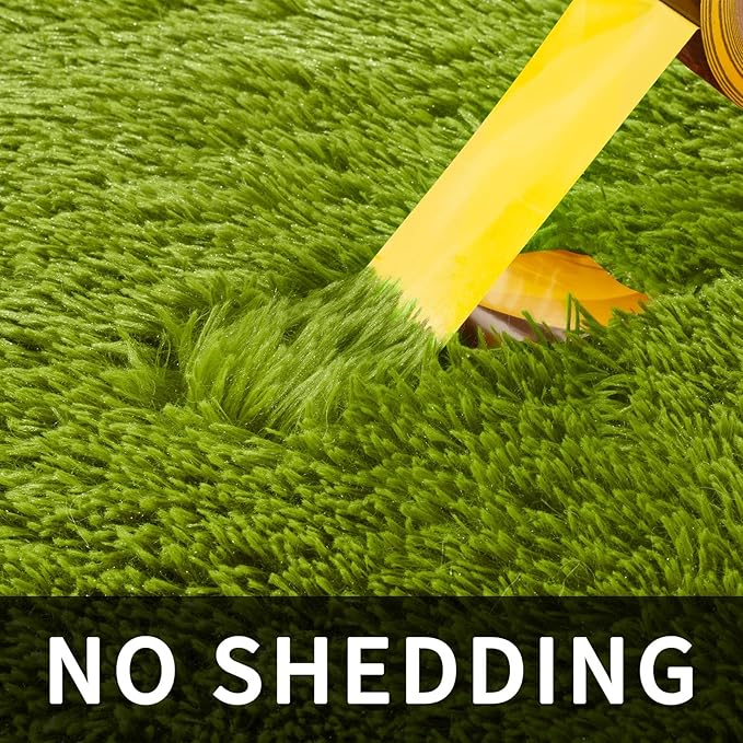 Sour Lemon Area Rugs 9x12 Living Room, Large Area Rug Shag Shaggy Carpet Soft Plush Furry Bedside Rug, Machine Washable Area Rugs for Bedroom Kids Girls Boys Home Decor Anti Slip