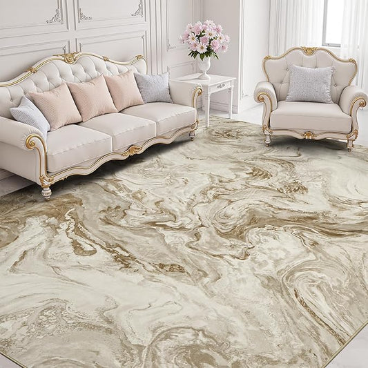 4x6 Washable Area Rugs for Living Room, Blue Modern Abstract Rug Entryway Kitchen Non Slip Throw Rug, Stain Resistant Carpet for Dining Room Playroom Bedroom, Pet & Kids Friendly