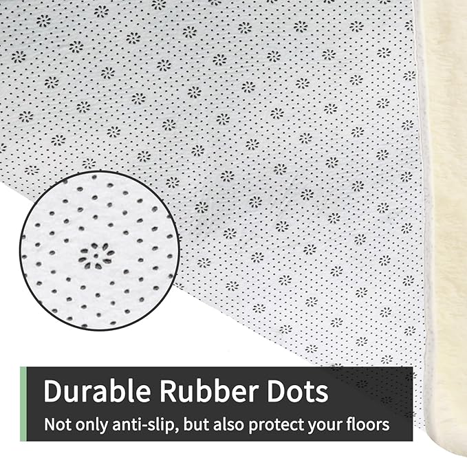 Sour Lemon 6x9 Area Rugs for Bedroom, Living Room Fluffy Rug, Large Area Rug Shag Shaggy Carpet Soft Plush Furry Bedside Rugs, Machine Washable Area Rugs for Kids Girls Boys Home Decor Anti Slip