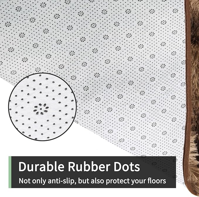 Sour Lemon 6x9 Area Rugs for Bedroom, Living Room Fluffy Rug, Large Area Rug Shag Shaggy Carpet Soft Plush Furry Bedside Rugs, Machine Washable Area Rugs for Kids Girls Boys Home Decor Anti Slip