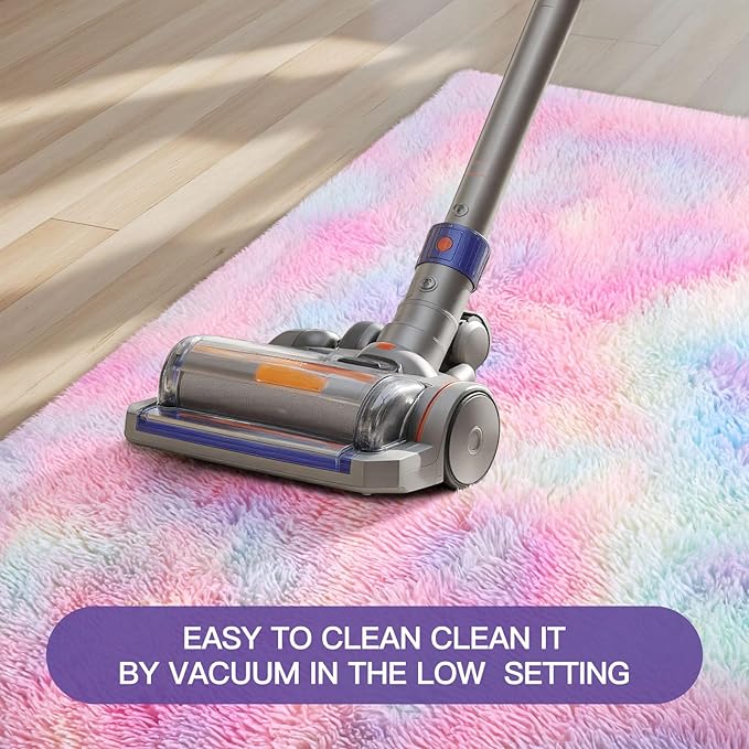 Sour Lemon Area Rugs 9x12 Living Room, Large Area Rug Shag Shaggy Carpet Soft Plush Furry Bedside Rug, Machine Washable Area Rugs for Bedroom Kids Girls Boys Home Decor Anti Slip