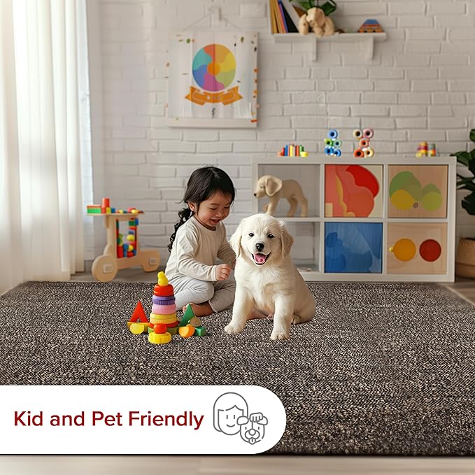 nuLOOM 10x14 Elfriede Jute & Cotton Hand Woven Area Rug, Charcoal, Solid Rustic Farmhouse Style, Weaved Design, Natural Fiber, For Bedroom, Living Room, Dining Room, Hallway, Office, Entryway