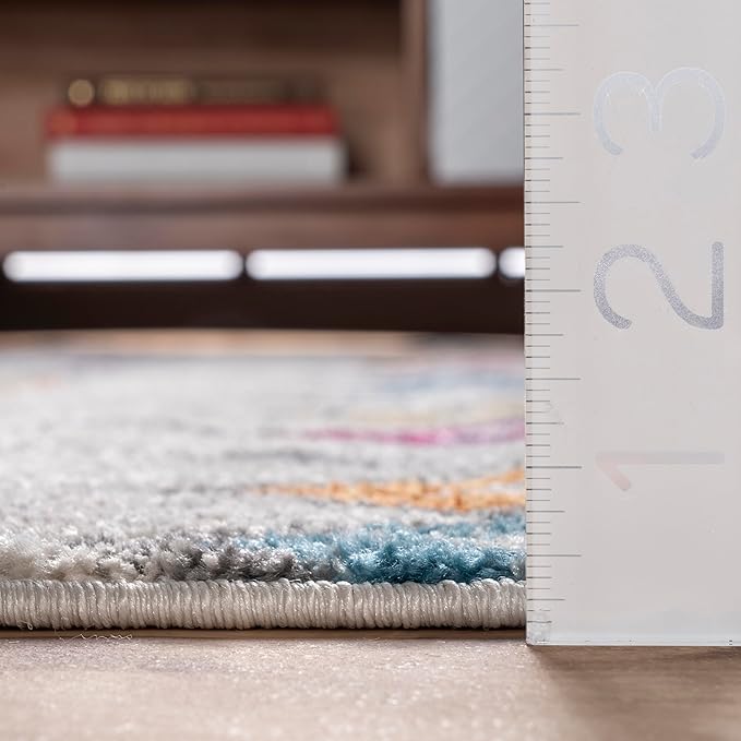 nuLOOM 2x10 Moroccan Blythe Area Rug, Multicolor, Faded Bohemian Design, Stain Resistant, For Bedroom, Dining Room, Living Room, Hallway, Office, Kitchen, Entryway