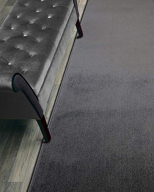 Custom Size Hallway Runner Rug, Slip/Skid Resistant, 26 Inch Wide X Your Choice of Lenght, Anthracite Grey, 26 Inch Width X 28 Feet Length, Sold and Priced Per Foot