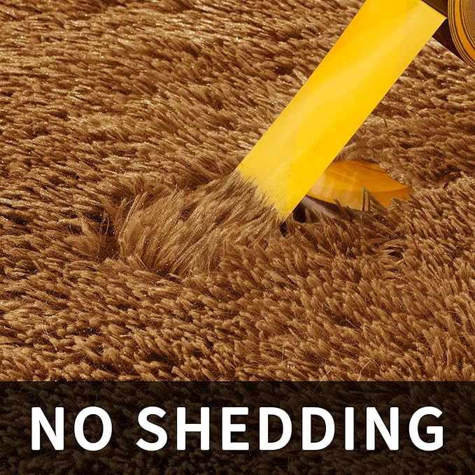 Sour Lemon 8x10 Area Rugs for Bedroom, Living Room Fluffy Rug, Large Area Rug Shag Shaggy Carpet Soft Plush Furry Bedside Rugs, Machine Washable Area Rugs for Kids Girls Boys Home Decor Anti Slip