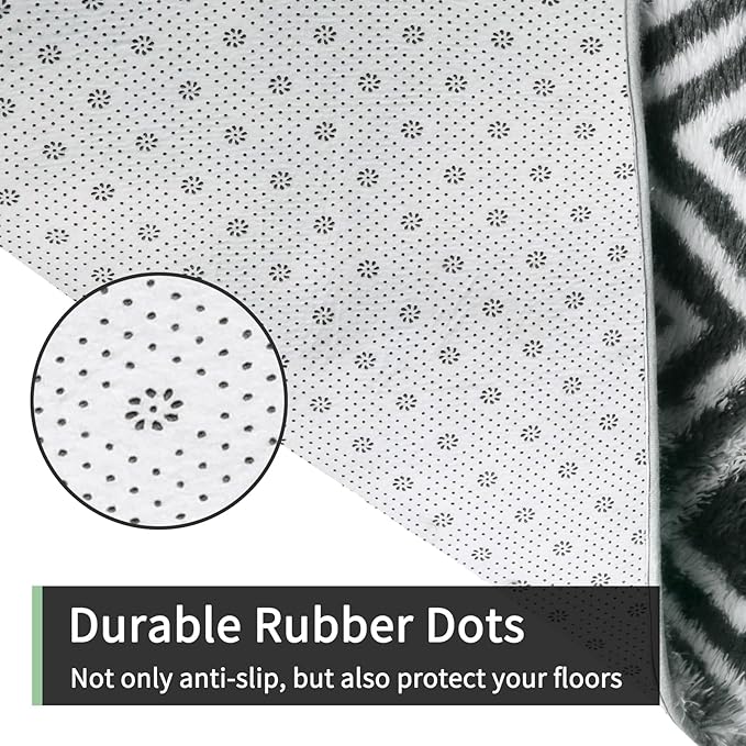 Sour Lemon 8x10 Area Rugs for Bedroom, Living Room Fluffy Rug, Large Area Rug Shag Shaggy Carpet Soft Plush Furry Bedside Rugs, Machine Washable Area Rugs for Kids Girls Boys Home Decor Anti Slip