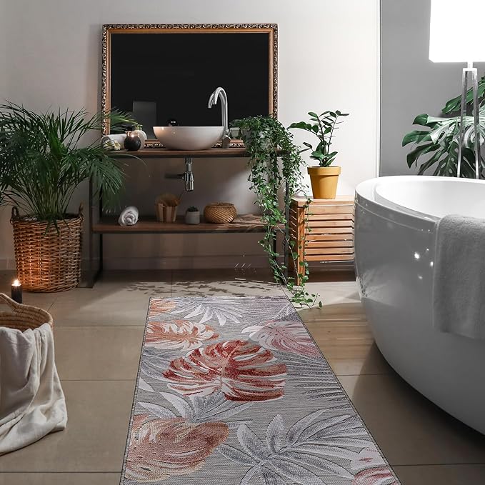 CAMILSON Runner Outdoor Rugs Oriental Retro Traditional Floral Medallion Area Rug 2x10 Non-Shedding Stain Resistant Indoor Carpet for Bathroom Hallway Kitchen Office (2 x 10 / Multi Color)