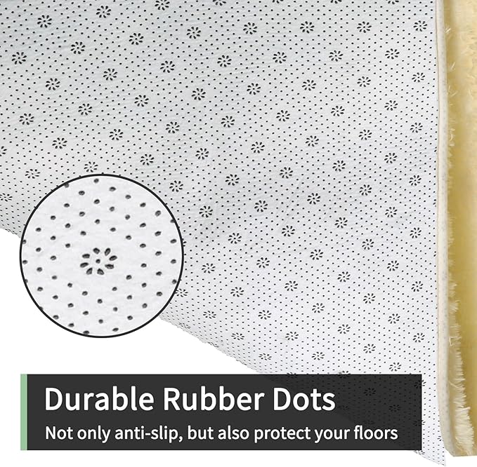 Sour Lemon 8x10 Area Rugs for Bedroom, Living Room Fluffy Rug, Large Area Rug Shag Shaggy Carpet Soft Plush Furry Bedside Rugs, Machine Washable Area Rugs for Kids Girls Boys Home Decor Anti Slip