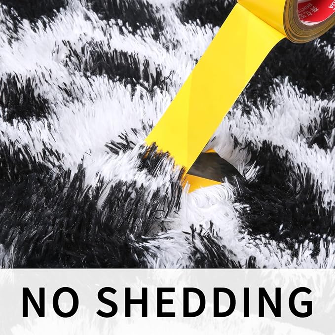 Sour Lemon 8x10 Area Rugs for Bedroom, Living Room Fluffy Rug, Large Area Rug Shag Shaggy Carpet Soft Plush Furry Bedside Rug, Machine Washable Area Rug for Kids Girls Boys Home Decor Anti Slip