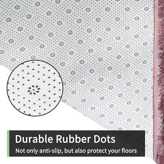 Sour Lemon 8x10 Area Rugs for Bedroom, Living Room Fluffy Rug, Large Area Rug Shag Shaggy Carpet Soft Plush Furry Bedside Rugs, Machine Washable Area Rugs for Kids Girls Boys Home Decor Anti Slip