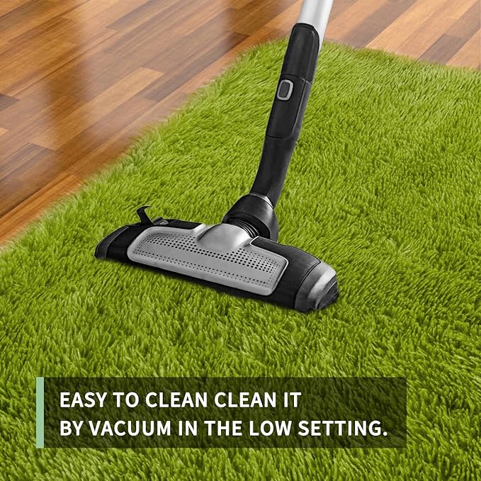 Sour Lemon Area Rugs 9x12 Living Room, Large Area Rug Shag Shaggy Carpet Soft Plush Furry Bedside Rug, Machine Washable Area Rugs for Bedroom Kids Girls Boys Home Decor Anti Slip