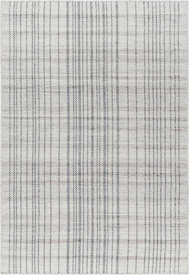 Mark&Day Wool Rugs, 9x12 Ishaq Cottage Slate Area Rug, Grey Silver Carpet for Living Room, Bedroom or Kitchen (8'10" x 12')