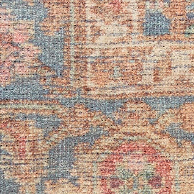 Nourison Home Vintage Washables Navy Multicolor 9'10" x 13'2" Area Rug - Easy Clean, Non Shedding, Bed Room, Living Room, Dining Room, Kitchen (10' x 13')