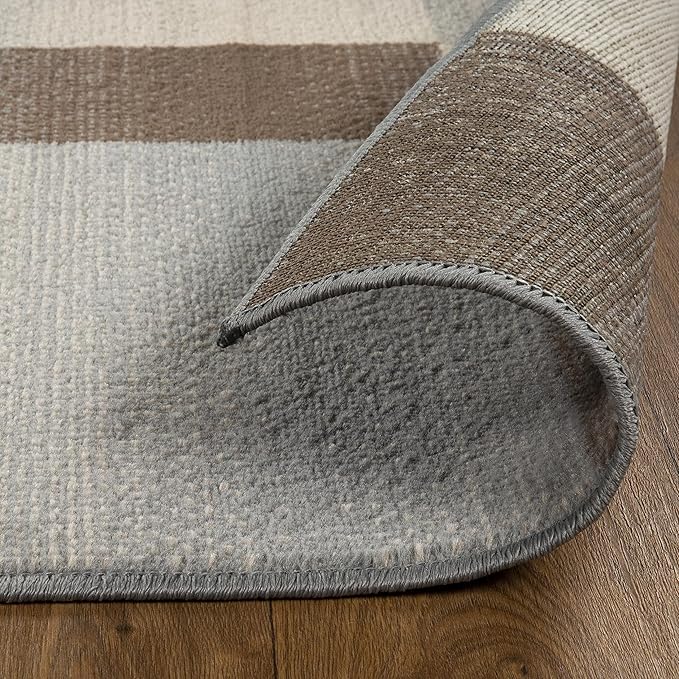 Superior Indoor Area Rug, Jute Backing, Home Decor for Bedroom, Living Room, Office, Kitchen, Hallway, Floor Cover, Patchwork, Color Block, Plush, Clifton Collection, 2' x 3', Multi Color