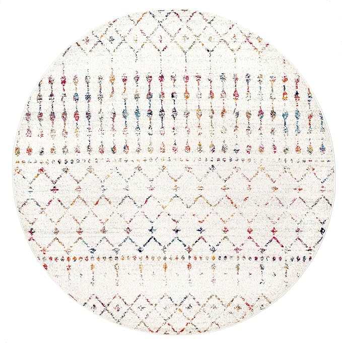 nuLOOM Oval 3x5 Moroccan Blythe Area Rug, Light Multicolor, Faded Bohemian Design, Stain Resistant, For Bedroom, Dining Room, Living Room, Hallway, Office, Kitchen, Entryway