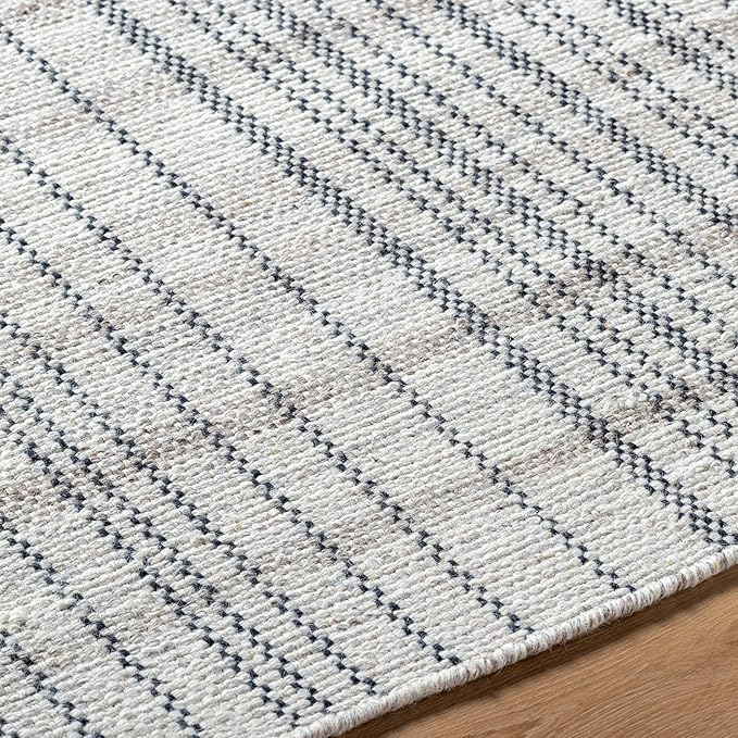 Mark&Day Wool Rugs, 9x12 Ishaq Cottage Slate Area Rug, Grey Silver Carpet for Living Room, Bedroom or Kitchen (8'10" x 12')