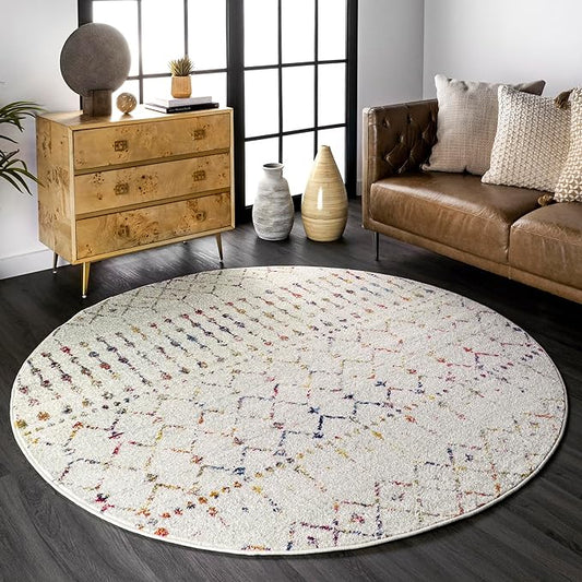 nuLOOM Oval 3x5 Moroccan Blythe Area Rug, Light Multicolor, Faded Bohemian Design, Stain Resistant, For Bedroom, Dining Room, Living Room, Hallway, Office, Kitchen, Entryway