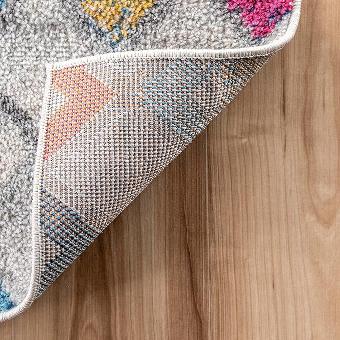 nuLOOM 2x10 Moroccan Blythe Area Rug, Multicolor, Faded Bohemian Design, Stain Resistant, For Bedroom, Dining Room, Living Room, Hallway, Office, Kitchen, Entryway