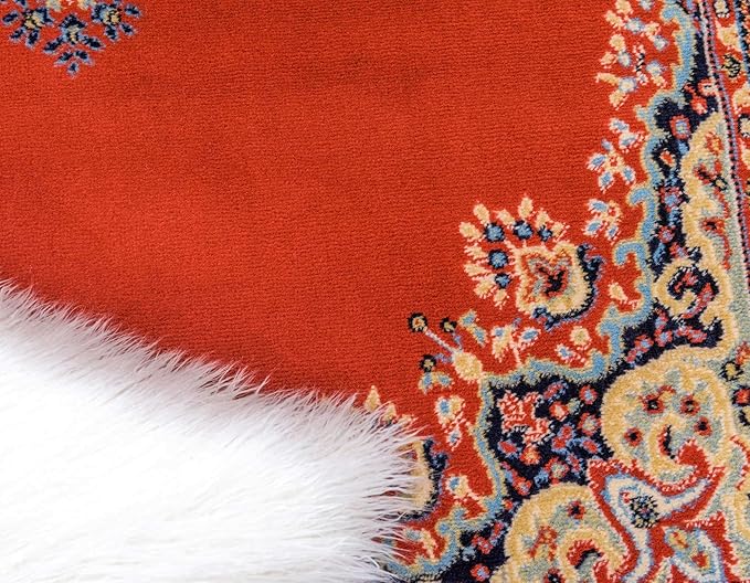 Unique Loom Reza Collection Traditional Persian Style Area Rug, 2 ft 2 in x 3 ft, Terracotta/Ivory