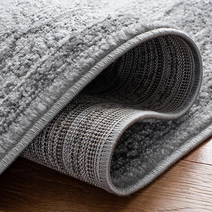 SAFAVIEH Adirondack Collection Area Rug - 8' Square, Light Grey & Dark Grey, Oriental Medallion Design, Non-Shedding & Easy Care, Ideal for High Traffic Areas in Living Room, Bedroom (ADR108C)