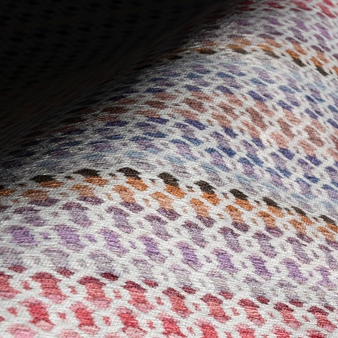 Dash & Albert Poppy Multi Machine Washable Rug, 6 X 9 Feet, Multicolored Geometric Pattern