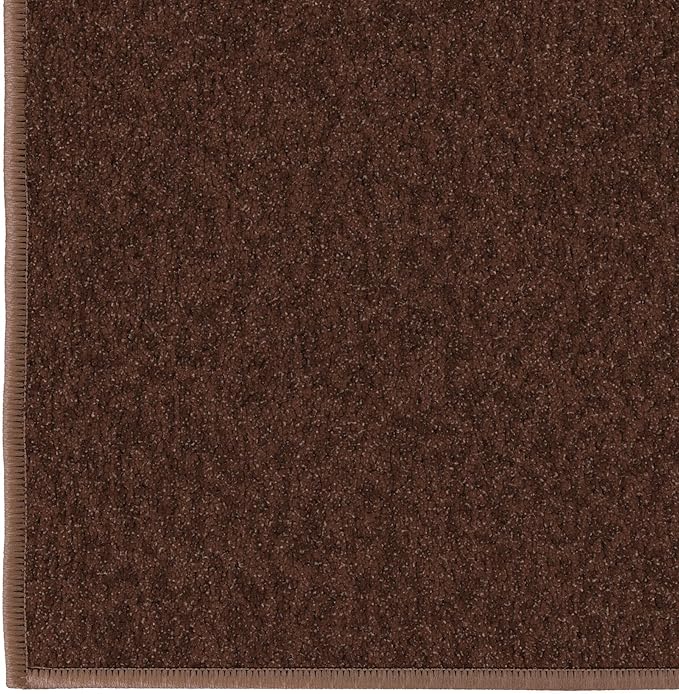 Ottomanson Hallway Runner Rug 2'2" x 6' Non Slip Solid Area Rugs Easy to Clean Laundry Rug Runner Durable & Pet Friendly Floor Carpet Runners for Hallways Entryway Living Room Kitchen, Brown
