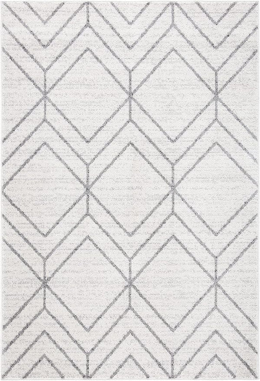 SAFAVIEH Adirondack Collection Accent Rug - 2'6" x 4', Light Grey & Dark Grey, Modern Geometric Design, Non-Shedding & Easy Care, Ideal for High Traffic Areas in Foyer, Living Room, Bedroom (ADR241G)