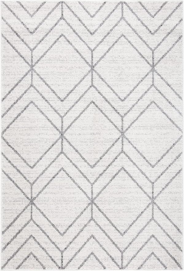SAFAVIEH Adirondack Collection Accent Rug - 3' x 5', Light Grey & Dark Grey, Modern Geometric Design, Non-Shedding & Easy Care, Ideal for High Traffic Areas in Entryway, Living Room, Bedroom (ADR241G)