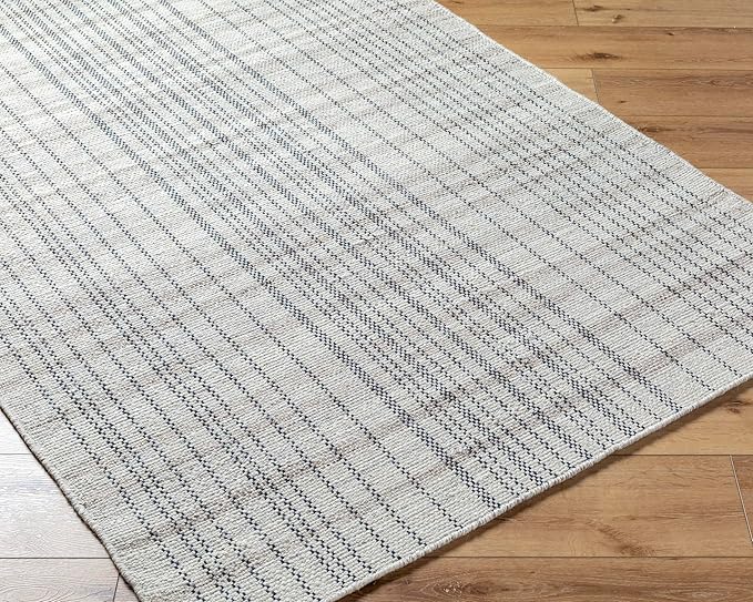 Mark&Day Wool Rugs, 9x12 Ishaq Cottage Slate Area Rug, Grey Silver Carpet for Living Room, Bedroom or Kitchen (8'10" x 12')